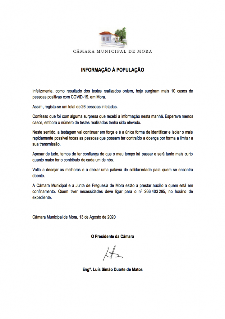 Comunicado 13 de Agosto